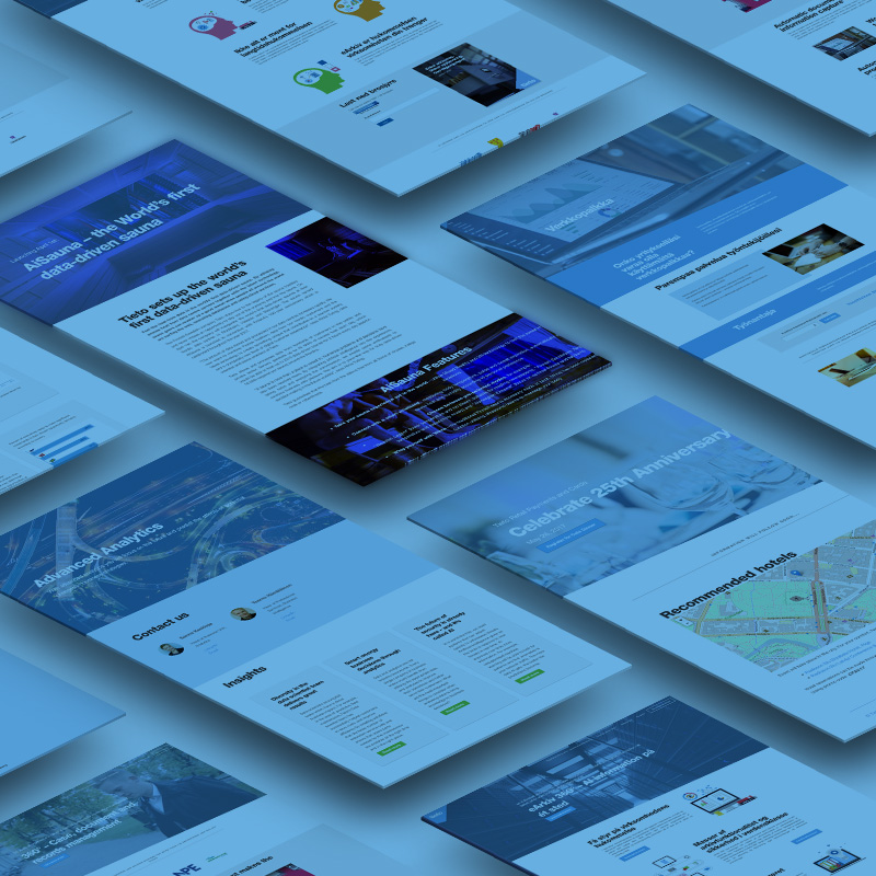 One-page site builder platform