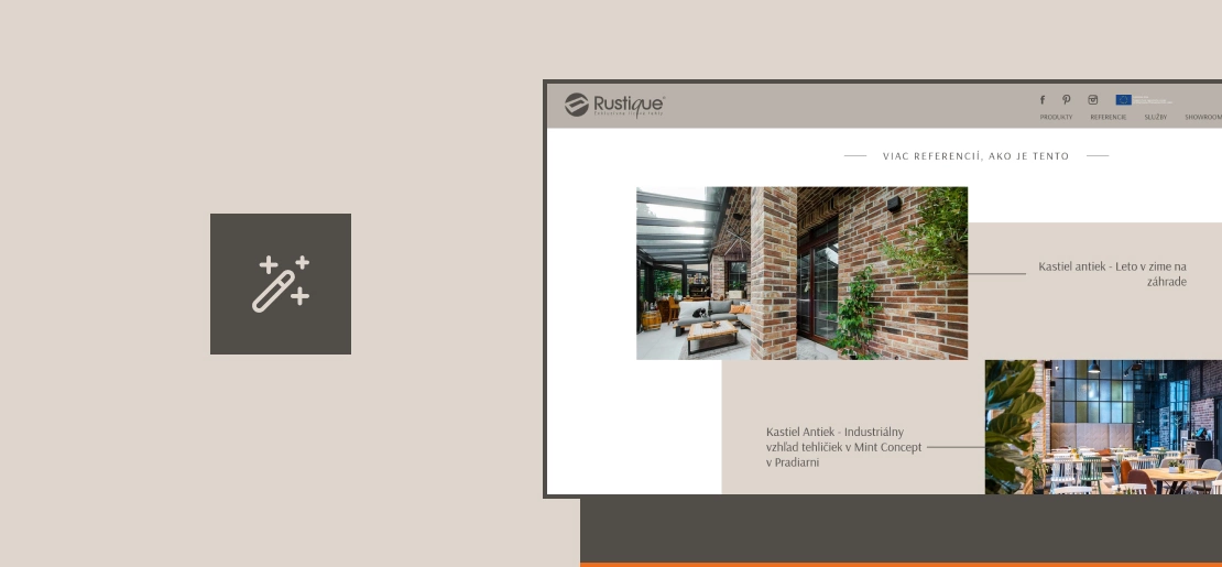 Rustique - Minimalistický a overený vzhľad na základe používateľského prieskumu (UX research)