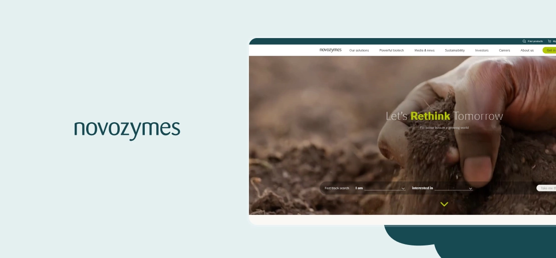 Novozymes - Korporátna web stránka pre medzinárodného klienta